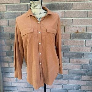 Everlane Burnt Orange Button Down Women’s top size 6